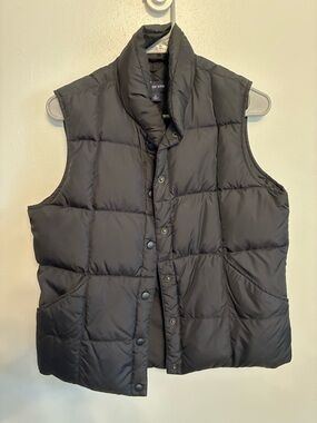 Lands' End Men's Quilted Puffer Vest - Dark Charcoal